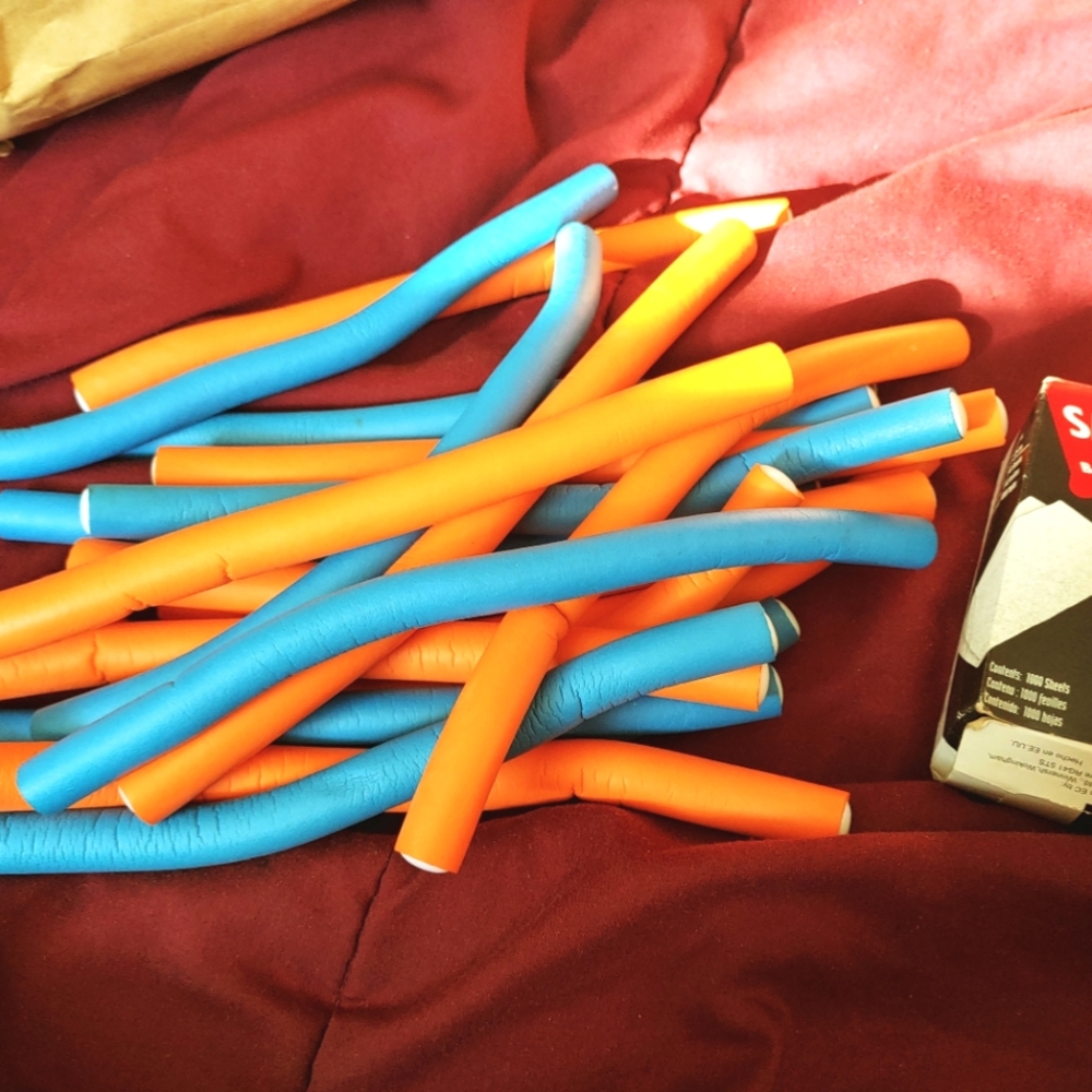 Long Flexible Hair Curlers with 1000 Jumbo End Wrappers